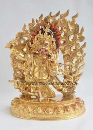 Fully Gold Gilded 9.75" Vajrapani Statue - Gallery
