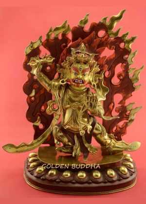 24k Gold Gilded 19.5" Wrathful Vajrapani Statue - Gallery
