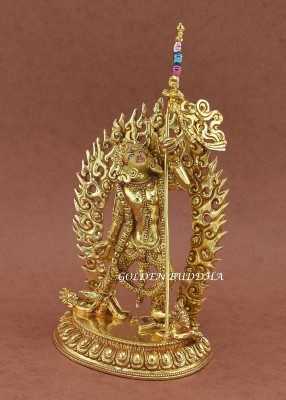 Small Shakyamuni Statue, 5.75 inches, Fully Gold Gilded, Right