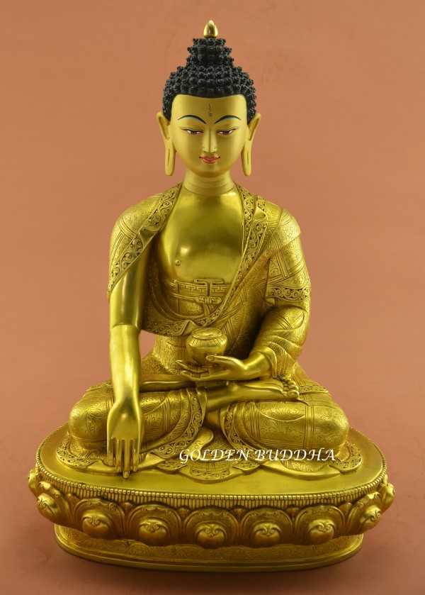 13.5 inch, Shakyamuni Buddha statue in Bhumisparsha Mudra