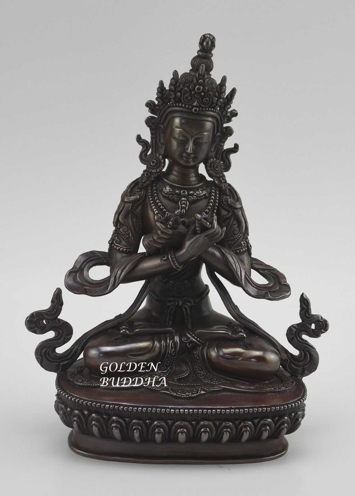 Vajradhara Tibet Messing 36 cm 3,8 Kilo Nepal Tara Vajra Buddhismus Buddha Antik 