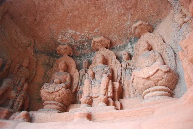 Maitreya Buddha Statues, Rock Carvings, Leshan China