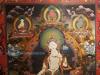 White Tara Tibetan Thangka Painting 37.5" x 27.5" (24k Gold Detailing) - Top