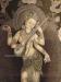 Saraswati Tibetan Thangka Painting 24" x 17.5" (Goddess of the Arts) - Torso Details