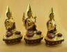 Oxidized Copper 9.25" Guru Tsongkhapa Statue Set (24k Gold Gilded) - Right