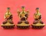 Oxidized Copper 8" Guru Tsongkhapa Statue Set (24k Gold Details) - Gallery