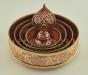 Tibetan Mandala Set 8.5" Brass Rings, Hand Carved Engravings (Semiprecious Stones) - Inside Upper