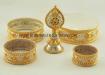 Tibetan Mandala Set 8.5" Gold and Silver Plated (Semiprecious Stones) - Parts