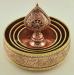 Tibetan Mandala Set 10.25" Brass Rings, Finely Carved, Stones (w/o Base Ring Stand) - Inside Upper