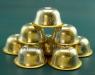 3.5" Set of Eight Offering Bowls, Fully Gold Silver Plated, Fine Hand Carvings - Upside Down