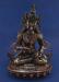 14.5" Handmade Vajrasattva Statue, Fine Hand Carved Detailing, Antiquated Finish - Upper Details