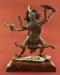 Oxidized Copper 14" Ekajati Statue w/Silver Plating (Handmade) - Back w/o Frame