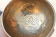 Tibetan Singing Bowl 5cm x 10cm Tara Carved 7 Metals (note "C") - Upper Detail