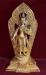 Fully Gold Gilded 15.75" Standing Avalokiteshvara Statue, 24k Gold Face Painted - Front