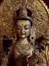 Fully Gold Gilded 15.75" Standing Avalokiteshvara Statue, 24k Gold Face Painted - Face Detail