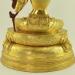 Fully Gold Gilded 13.5" Manjushri Statue Double Lotus Pedestal - Lower Back