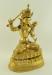 Fully Gold Gilded 13.5" Manjushri Statue Double Lotus Pedestal - Right