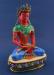 Multicolored 10.5" Amitabha Buddha Statue Partly Gilded 24k Gold - Right