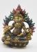 Partly Gold Gilded 7" Yellow Jambhala Sculpture, Hand Face Painted, Fine Detail - Left