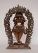 Oxidized Copper 13.25" Panjarnata Mahakala Statue w/Phurba (Silver Plated) - Back
