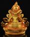 Fully Gold Plated 4" Yellow Jambhala Statue Antiquated - Back w/o frame