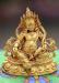 Fully Gold Plated 3" Yellow Kubera Statue Antiquated - Gallery