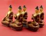 Partly Gold Gilded 6" Dhyani Buddha Statues Set (Gold Face Painted) - Right