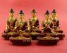 Partly Gold Gilded 6" Dhyani Buddha Statues Set (Gold Face Painted) - Gallery