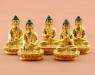 Fully Gold Gilded 3.25" Dhyani Buddha Statues Set (Gold Face Painted) - Gallery