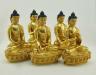 Fully Gold Gilded 8.5" Five Dhyani Buddha Statues (Handmade) - Right