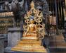 Fully Gold Gilded 61cm Masterpiece Shakyamuni Statue, Turquoise, Coral - Courtyard