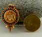 Treasure Vase Ghau Pendant 45mm, Gold Plated Silver, Embedded Coral and Turquoise - Opened