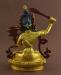 Fully Gold Gilded 9" Jampalyang Statue, Beautiful Engravings, Fire Gilded 24K Gold - Back