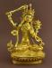 Fully Gold Gilded 9" Jampalyang Statue, Beautiful Engravings, Fire Gilded 24K Gold - Right