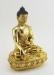 Fully Gold Gilded 12.5" Shakyamuni Buddha Sculpture, Fine Detail, Hand Face Painted - Right