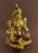 Partly Gold Gilded 12.5" Tibetan Green Tara Statue, Beautifully Hand Carved - Right