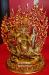 Fully Gold Gilded 10" Bernagchen Mahakala Sculpture, Handmade Fine Detail - Front Detail
