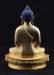 Fully Gold Plated 5.75" Opame Amitabha Statue, Handmade, Red Coral Paste - Back