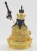 Fully Gold Gilded 9.5" Tibetan Guru Rinpoche Statue, Fire Gilded 24K Finish, Handmade - Back