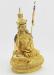 Fully Gold Gilded 9" Tibetan Padmasambhava Statue, Fire Gilded 24K Finish, Lotus Born - Right