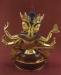 Gold Gilded 13.5" Usnisavijaya Statue, Finely Hand Carved Details, Long Life Deity - Back