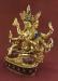 Gold Gilded 13.5" Usnisavijaya Statue, Finely Hand Carved Details, Long Life Deity - Left