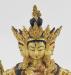 Gold Gilded 9.25" Usnisavijaya Sculpture, Gold Painted Face, Finely Hand Carved Details - Face Details