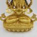 Fully Gold Gilded 13.75" Chenrezig Bodhisattva Statue, Antiquated, Fire Gilded 24k Gold Finish (Custom Order) - Upper View