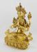 Fully Gold Gilded 13.75" Chenrezig Bodhisattva Statue, Antiquated, Fire Gilded 24k Gold Finish (Custom Order) - Left