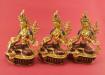 Gold Gilded 9" Complete Set of 21 Tara Statues, Fire Gilded 24k Gold Finish, Hand Painted Face - Left
