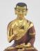 Gold Gilded 7.5" Geshe Langri Tangpa Statue, Fire Gilded 24k Gold Finish, Handmade - Front Details