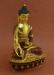 Gold Gilded 8.25" Healing Buddha Sculpture, Fire Gilded 24k Gold Finish, Hand Face Painted - Right