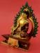 Gold Gilded 7" Framed Medicine Buddha Statue, Fire Gilded 24k Gold Finish, Hand Face Painted - Left