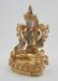 Gold Gilded 9" Nepali Cintachakra Statue, Crystal Body, Semi-Precious Stones, 24K Gold - Left